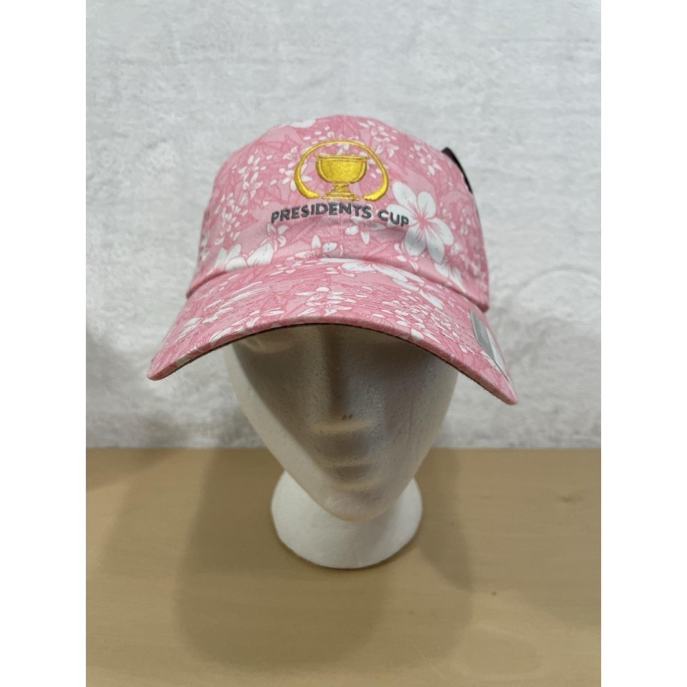 Ahead Presidents Cup Pink Floral Ladies Fit Golf Hat Cap NWT Adjustable‎